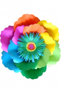 Molde de flor Arcoiris para descargar Gratis