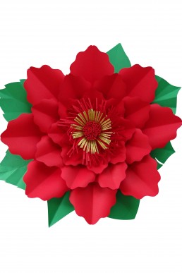 Molde de flor Floral Red para descargar Gratis