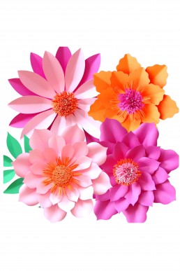 Molde de 4 Moldes de Flores para descargar Gratis