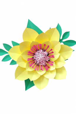 Molde de flor Amarilla para descargar Gratis