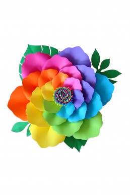 Molde de flor Gigante Arcoíris para descargar Gratis