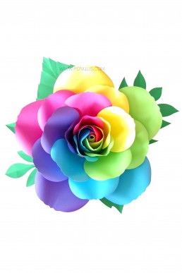 Molde de Rosa Arcoiris para descargar Gratis
