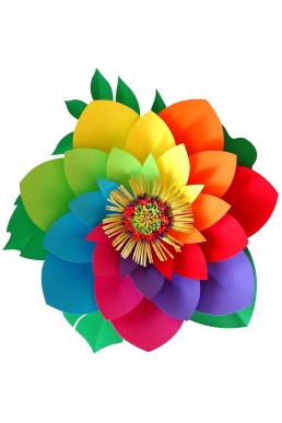 Molde de flor Bello Arcoíris para descargar Gratis
