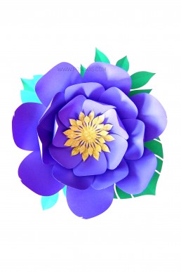 Molde de flor Violeta con centro dorado para descargar Gratis