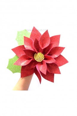 Molde de Flor Noche Buena pequeña para descargar Gratis en Pdf