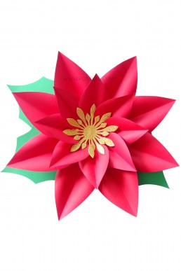 Molde de Flor de Pascua Pequeña para Descargar Gratis en Pdf