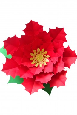 Moldes de Flor de Navidad 4 para Descargar Gratis en Pdf