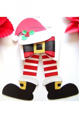 Moldes de Santa con lazo y Zapatos Descargar Gratis en Pdf