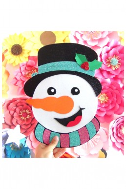Moldes de Muñeco de Nieve para Descargar Gratis en Pdf