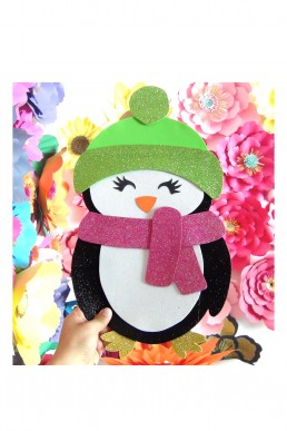Moldes de Pinguino de Navidad para Descargar Gratis en PDF