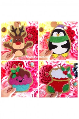 Moldes de 4 Figuras de Navidad para el Arbolito Descarga Gratuita en PDF