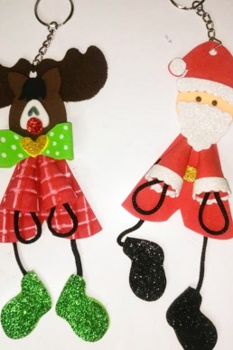 Moldes de llaveros de Navidad para Descargar Gratis en PDF