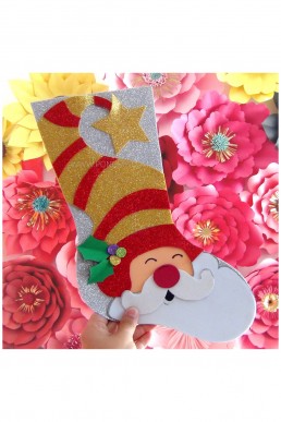 Molde de Bota de Papá Noel para Descargar Gratis en Pdf