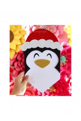 Moldes de Banderín de Pinguino para Descargar Gratis en PDF