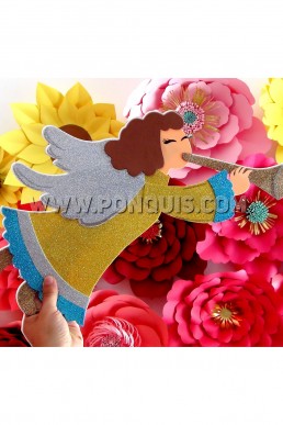 Moldes de ANGEL Decorativo para Descargar Gratis en PDF