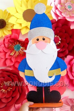 Moldes de Santa Claus Decorativo para Descargar Gratis en PDF