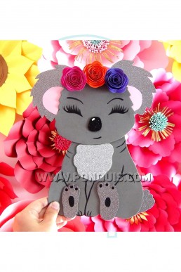 Moldes de Koala Decorativo para Descargar Gratis en PDF