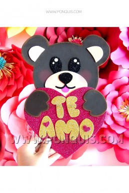Moldes de Oso Te Amo para Descargar Gratis en PDF