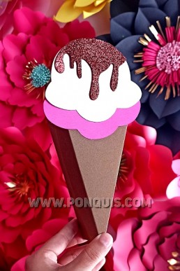 Moldes de Cajita Barquilla Helado para descargar Gratis en PDF