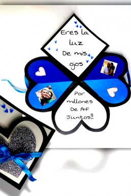 Moldes de Tarjeta corazones para San Valentín Descarga Gratuita en PDF