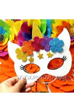 Molde de Mascara de Unicornio para Niñas Descarga Gratuita en PDF