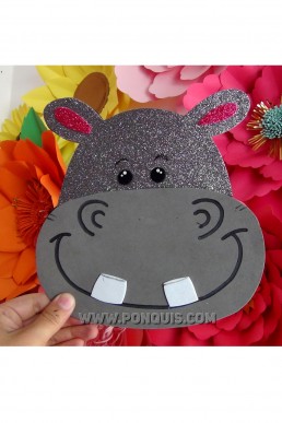 Moldes de Hipopótamo Decorativo para Descargar Gratis en PDF