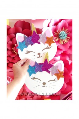 Moldes de Banderines de Gato para Descargar Gratis en PDF