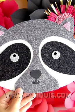 Moldes para Descargar Gratis de Mapache Decorativo en PDF