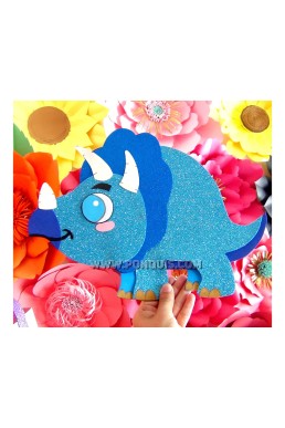Moldes de Dinosaurio Triceratops Decorativo para Descargar GRATIS en PDF
