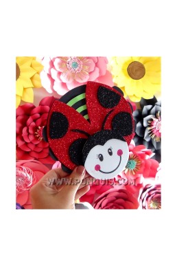 Moldes de Mariquita Decorativa con linda carita para Descargar Gratis en PDF