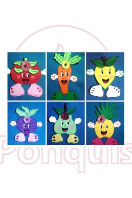 Moldes de 8 tipos de Verduras Adorables para Descargar Gratis en PDF