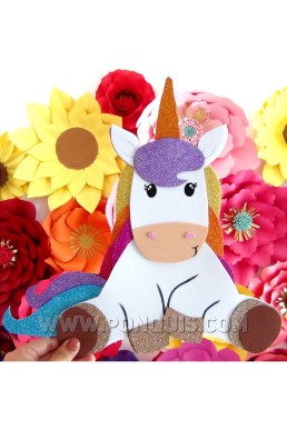 Moldes de Unicornio Decorativo para Fiestas Descarga Gratuita en PDF
