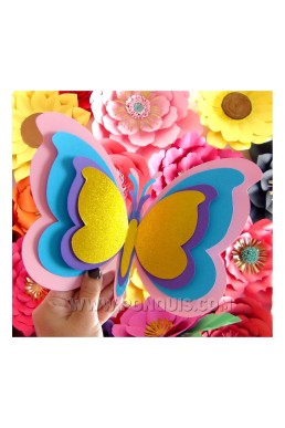 Moldes para realizar Mariposa de colores Descarga Gratis en PDF