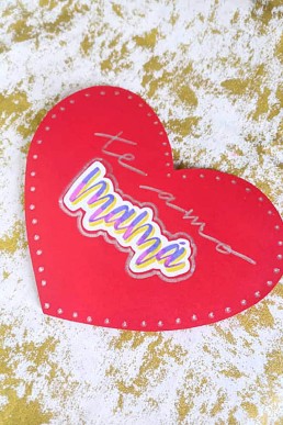Moldes para realizar Tarjeta corazón para Día de las Madres