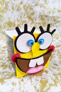 Moldes para Descargar Gratis en PDF CARA DE BOB ESPONJA