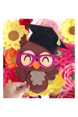 Moldes para Descargar Gratis de Búho Decorativo para Regalo en PDF