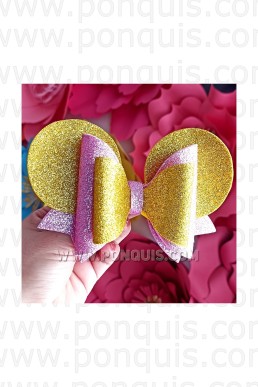 Moldes para Descargar Gratis en formato PDF de Lazos para Niñas de Minnie