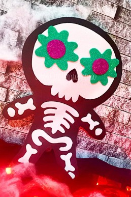 Moldes para realizar Calavera Decorativa de Halloween