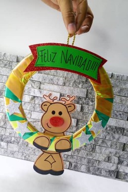 Moldes para realizar Reno Decorativo para Corona de Navidad