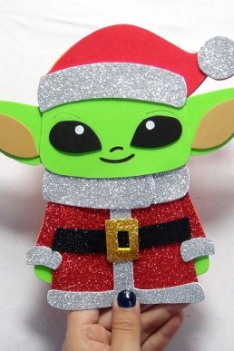 Moldes para realizar Baby Yoda decorativo en pdf