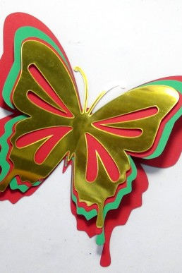 Moldes para realizar Mariposas divertidas de navidad