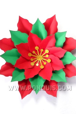 Moldes para realizar Flor de navidad con Moldes de centro y base
