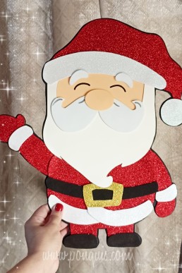 Moldes para realizar Papá Noel decorativo