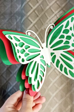 Moldes para realizar Mariposas decorativas de Navidad