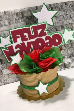Moldes para realizar cajita de regalo Feliz Navidad