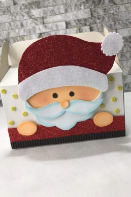 Moldes para realizar y decorar Cajita de Papà Noel