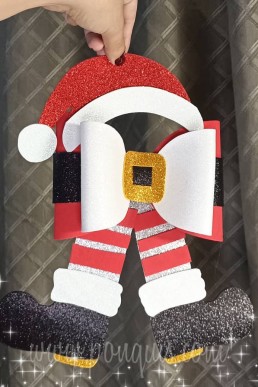 Moldes para realizar Lazo de Papa Noel para Arbolito de Navidad