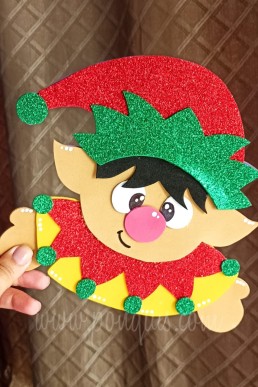 Moldes para realizar Elfo decorativo de Navidad en pdf