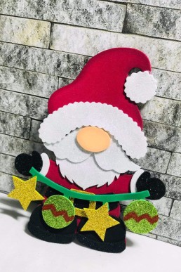 Moldes para realizar Pequeño Santa decorativo en foami