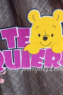 Moldes para realizar Letrero de Winnie te quiero en pdf